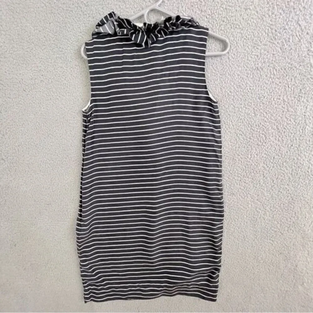 KATE SPADE WOMENS DRESS BLACK WITH WHITE STRIPES SIZE 4
